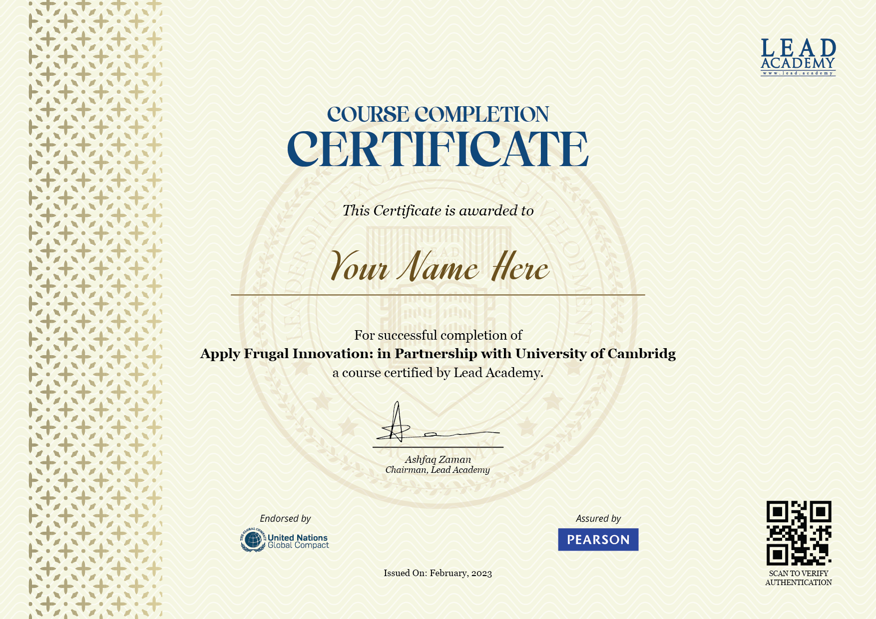 certificate