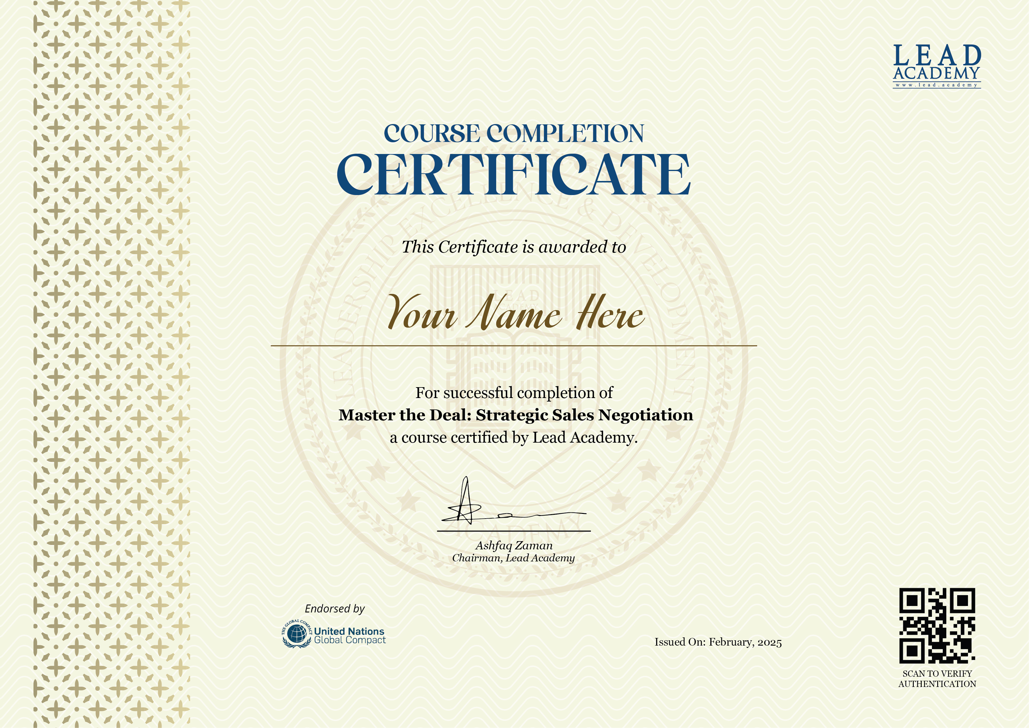 certificate