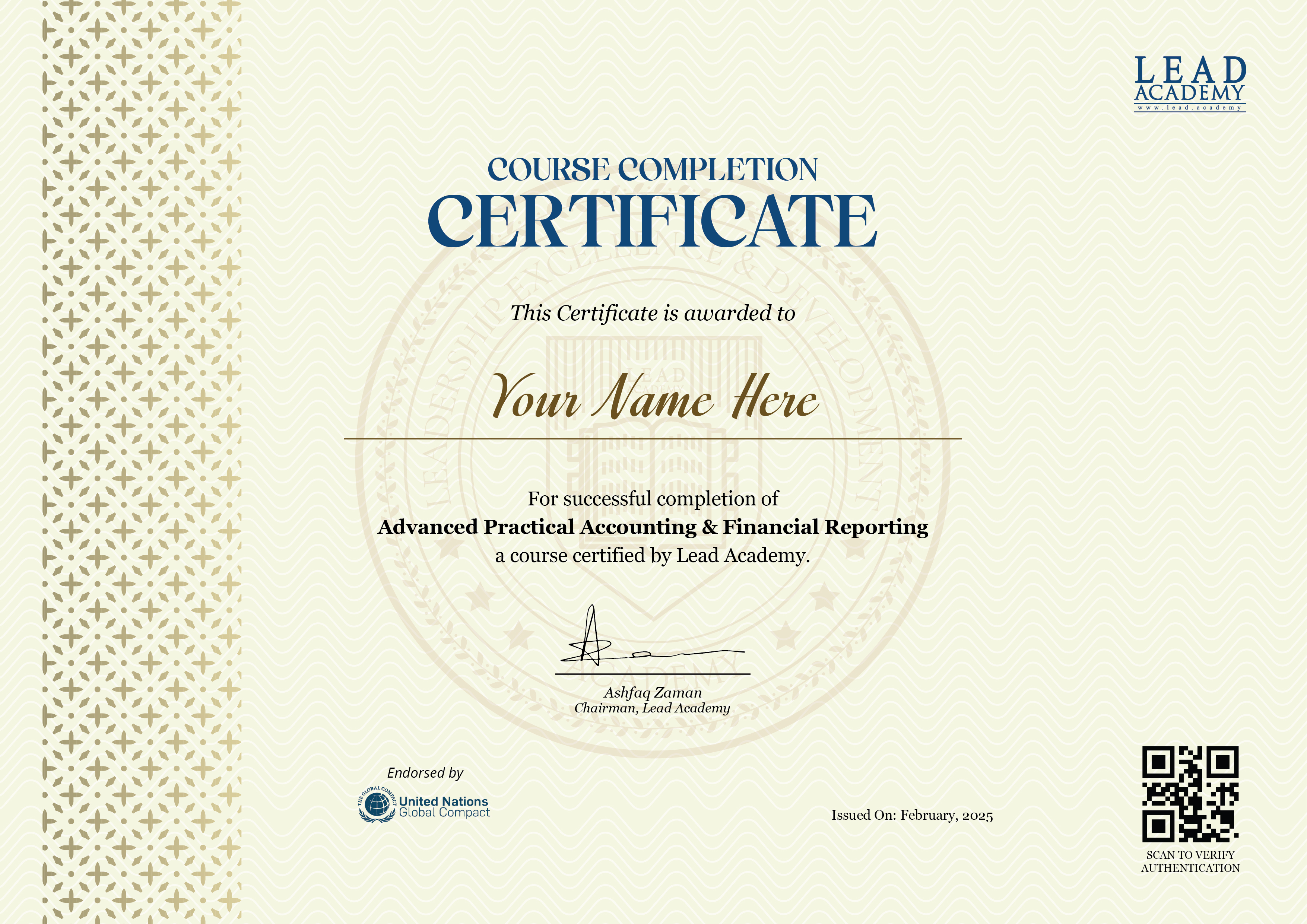 certificate