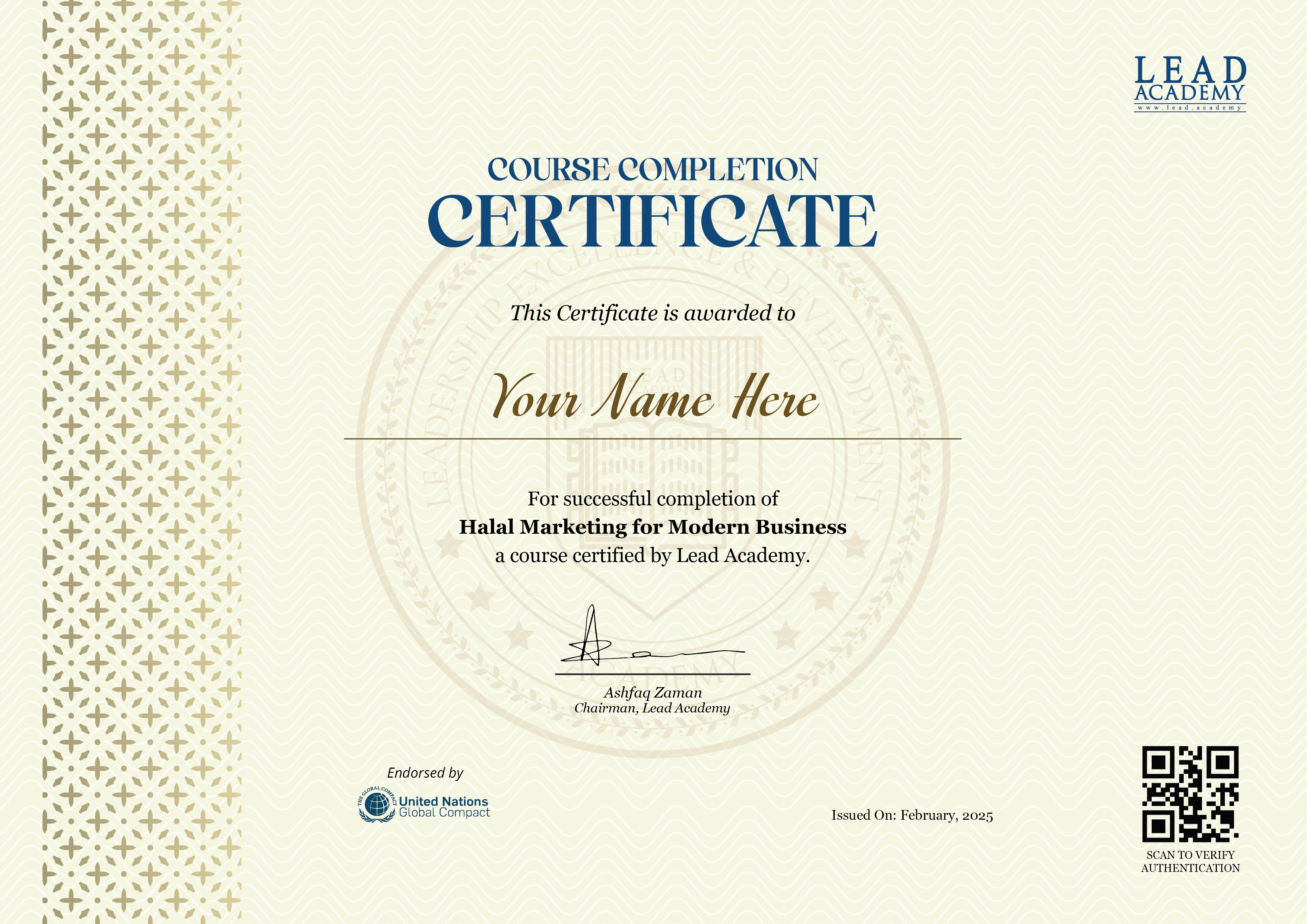 certificate
